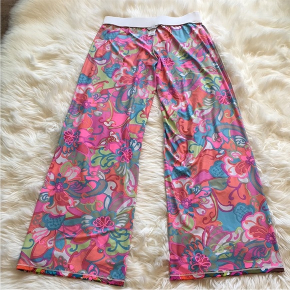 NWOT Trina Turk “Fuji Flowers” Wide Leg Pants Size Small - Picture 6 of 7